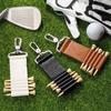 Belt Golfs Tees Storage Bag Golfs Gifts for Men Women Golfing Tees Container Leather Golfs Tees Holder Pouches for Bag