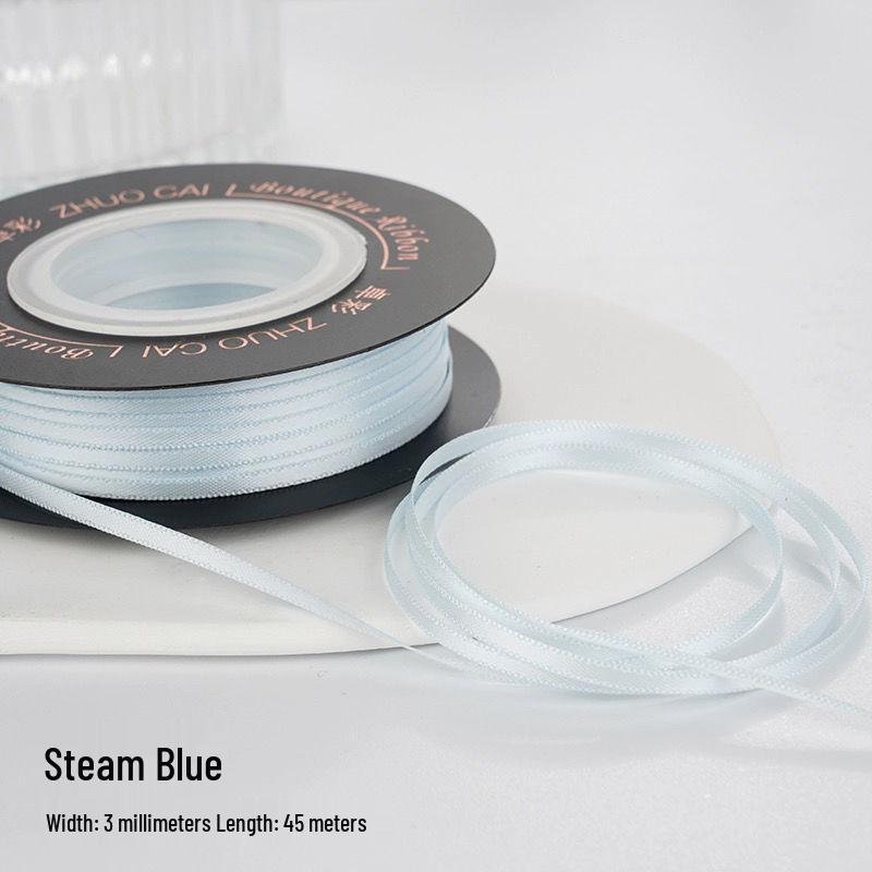 

Узкая атласная лента 3 мм для бантов своими руками, рукоделия и упаковки