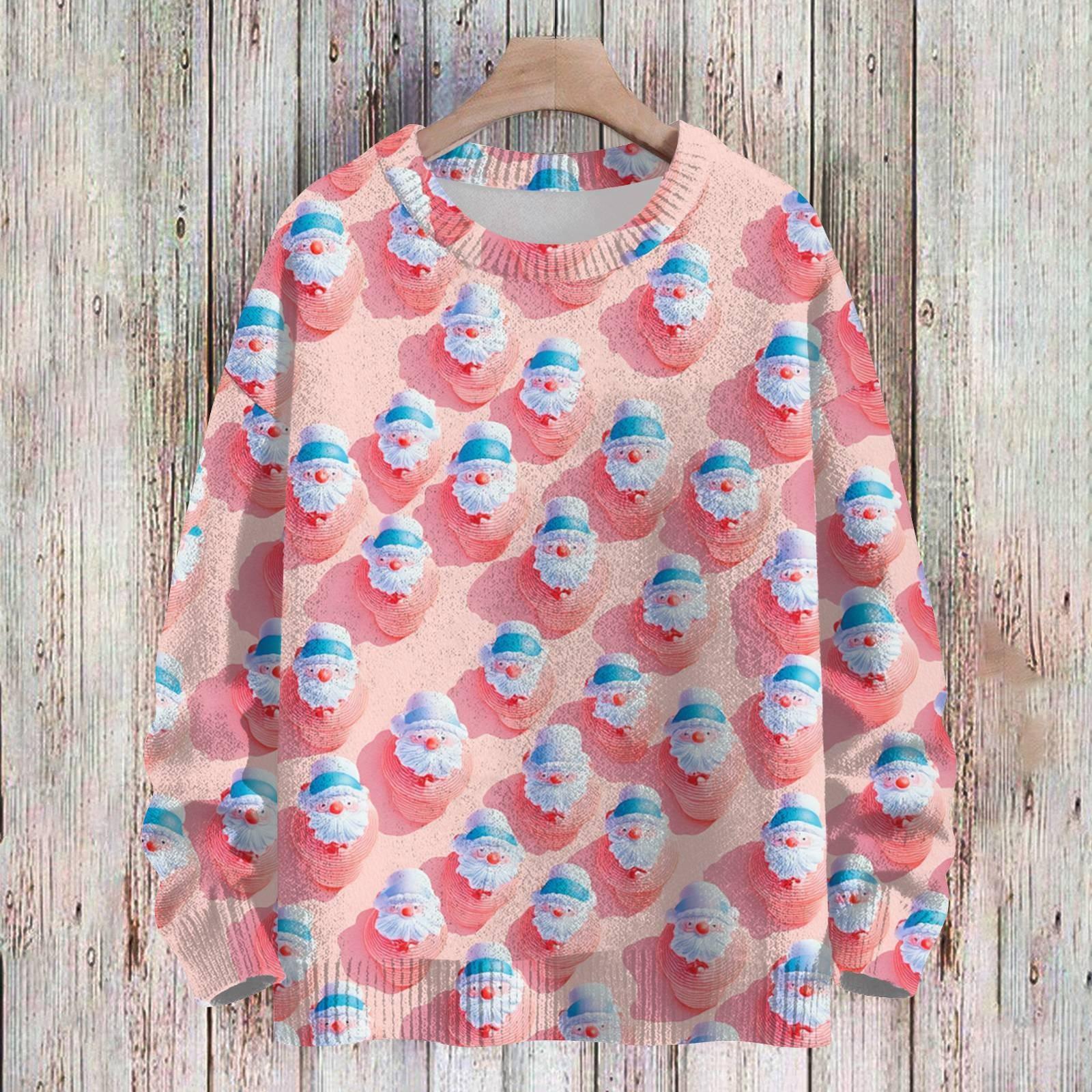 

Рождественские толстовки для детей, вязаные свитера для мальчиков и девочек, симпатичные рубашки, осенние свитера с круглым вырезом, топы 150 розовый