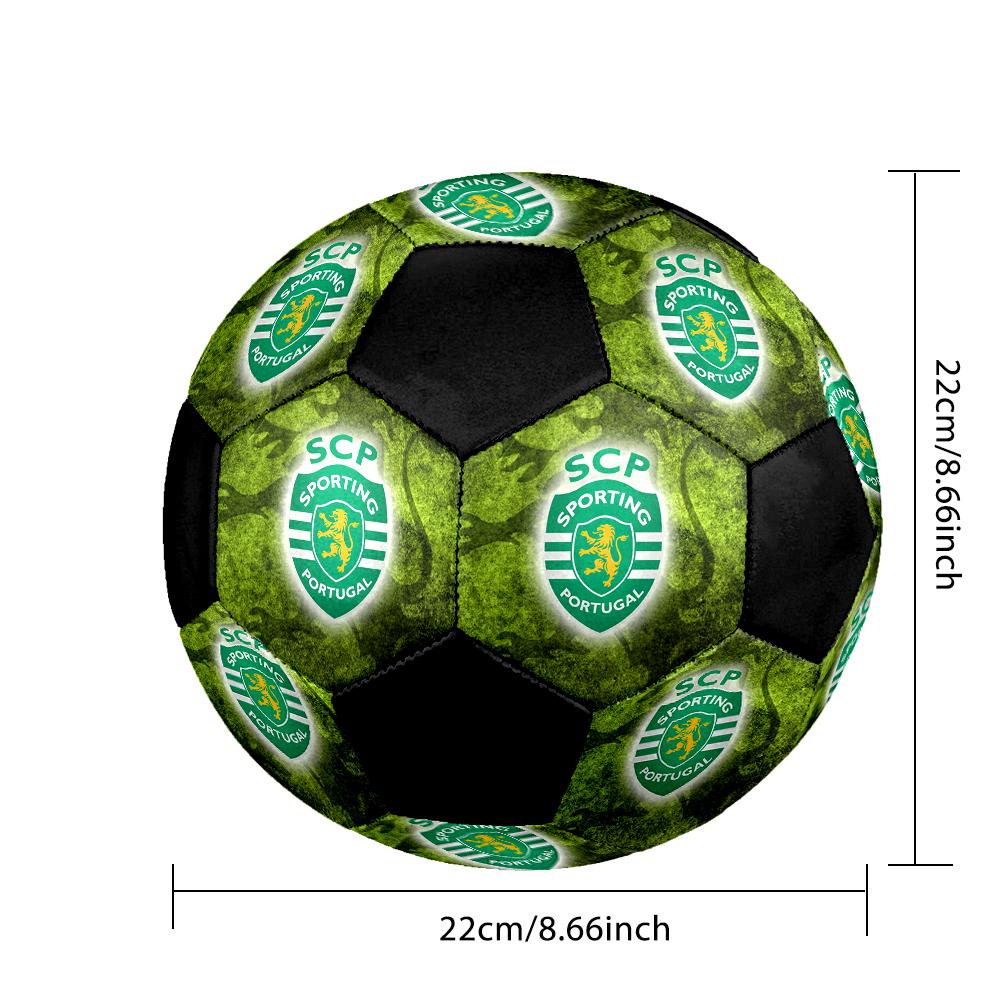 Sporting CP Soccer Ball Colorful All Ages Machine Stitched PVC Competition Ready Durable High-Bounce