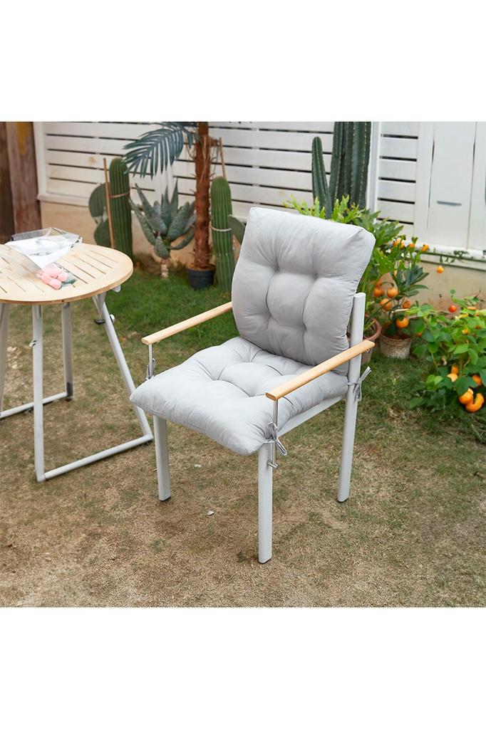 Light Grey Patio Seat Cushion, Soft Thick Padded Replacement Pad for Outdoor Garden Balcony Chair Sofa