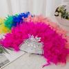 Wedding Dance Hand Fan Party Props Feather Foldings Fan for Woman Dance Fan