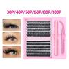 12 Rows Bond and Seal 3D Faux Mink Lash Wispy Style Fake Eyelash False Eyelashes  Eye Lash Extension