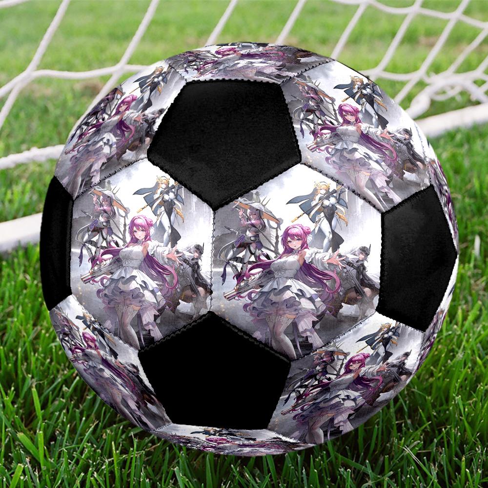 Soccer Ball Colorful Machine Stitched PVC Size 5 Team Training Competition Ready Durable High-Bounce Cool Sports Gift