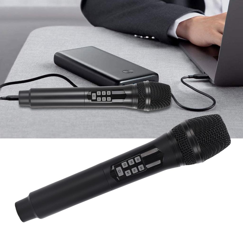Acogedor Wireless Handheld Microphone 2.4G Bluetooth Dynamic Microphone Sound Effects Voice Changer Noise Reduction 6.35mm Jack for Live Streaming
