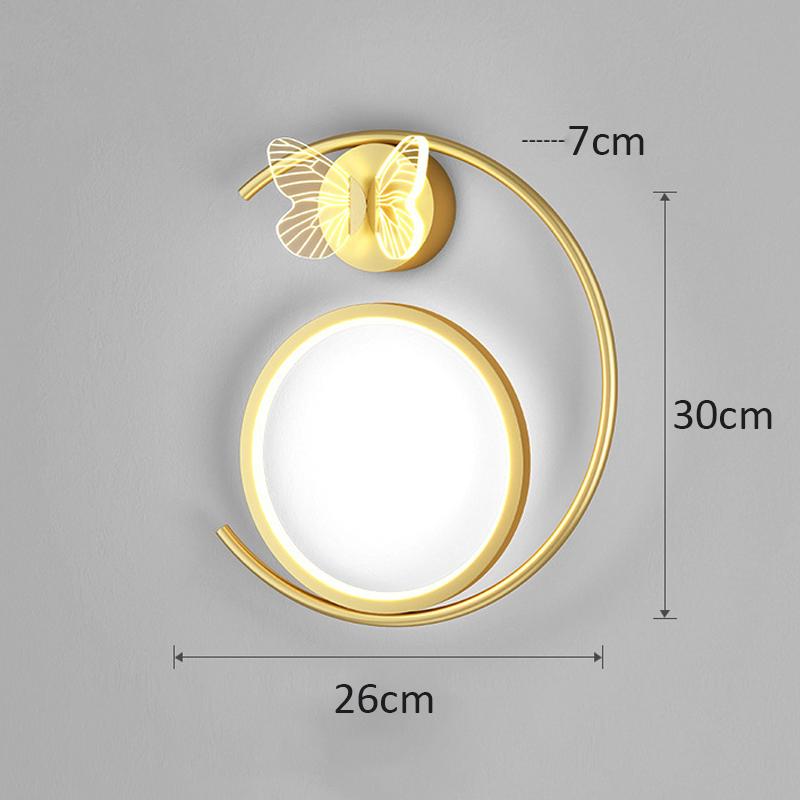 LED Modern Sofa Butterfly Wall Lamp Decor Bedside Tables Lamps For Home Hall Kitchen Living Room Nordic Indoor Lighting Light