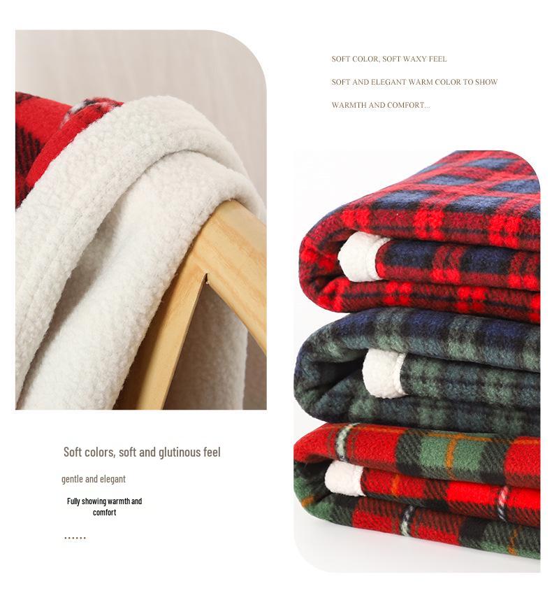 Scottish Style Lambswool Plaid Blanket for Autumn/Winter – Perfect for Office or Lunch Breaks