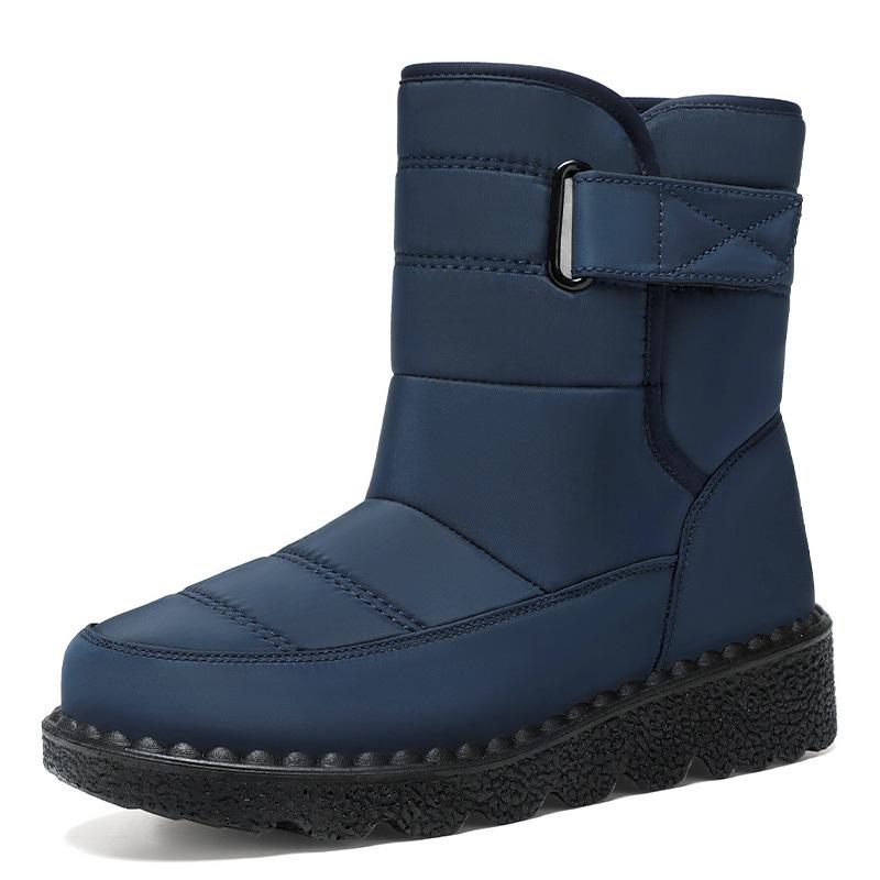 New Large-sized Long Boots Warm Fleece and Thickened Cotton Shoes Snow Boots
