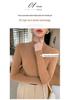 Women's Seamless Half-High Neck Knit Sweater: Versatile, Tight-Fitting Base Layer for Autumn and Winter