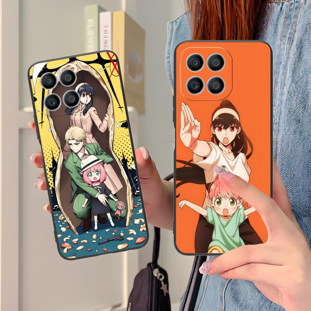 Anime Spy Family Mobile Phone Case for Honor 90 80 70 60 50 30 20 10 9 8 7 Pro S SE Lite 5G Colorful Printing Cover Luxury Cover
