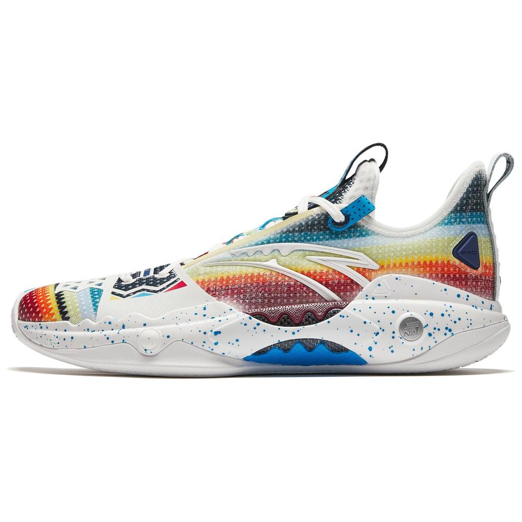 Kyrie Irving x Anta Shock Wave 5 Pro Twilight Pánské tenisky Bílá Modrá Červená 112421111S-4