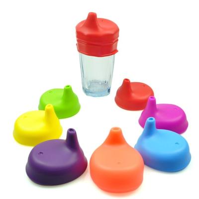 Stretchable Silicone Sippy Cup Lids With Protruding Straw Hole Straw Cup Covers   Kids