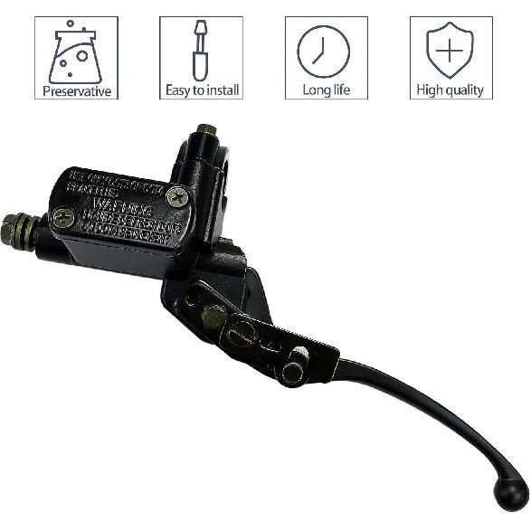 7/8'' Left Hydraulic Brake Master Cylinder Lever Pump Replace for 50cc 70cc 90cc 110cc 125cc 150c 200cc 250cc ATV Quad Moped Motorcycle Pit Bike Dirt