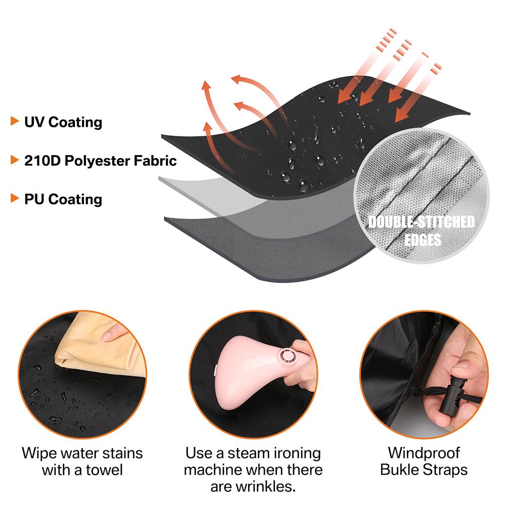 Abdeckung für L-förmige Sofas und Liegen für die Terrasse, wasserdicht, strapazierfähig, für den Außenbereich, Garten, Schnittsofa, Möbelabdeckung, Schutz, unkompliziert