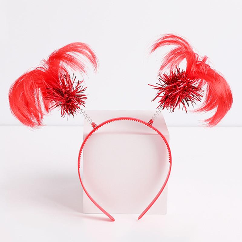 1980s Celebration Headgear Set With Feather Wigs And Jewelry For Seasonal Festivities