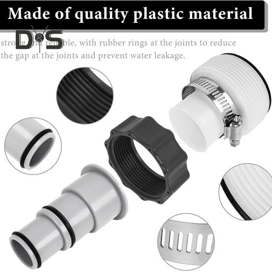 1 Set Replacement Hose Adapter Reusable Pool Hose Connector Durable Threaded Connection Pump Swimming Pool Parts