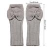 Fashion Accessory Thick Warm Bowknot Knitted Gloves Soft Keep Warm Fingerless Mittens Elastic Half Finger Gloves Winter