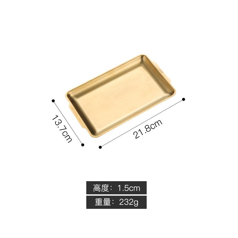 Thick Rectangular Tray Stainless Steel Food Storage Trays Sushi BBQ Flat Bottom Shallow Dishes Fruit Vegetable Plate Baking Pan