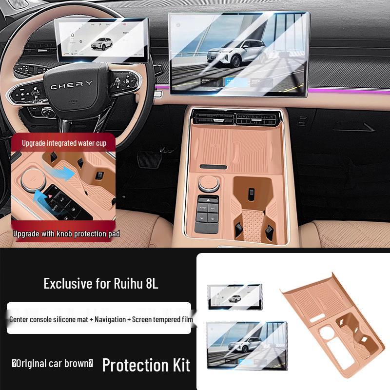 Silicone Anti-slip Mat for Chery Fengyun T9 Console & Cup Holder