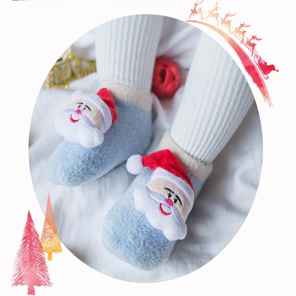 Floor Winter Infant Baby Socks Christmas Anti Slip Cartoon