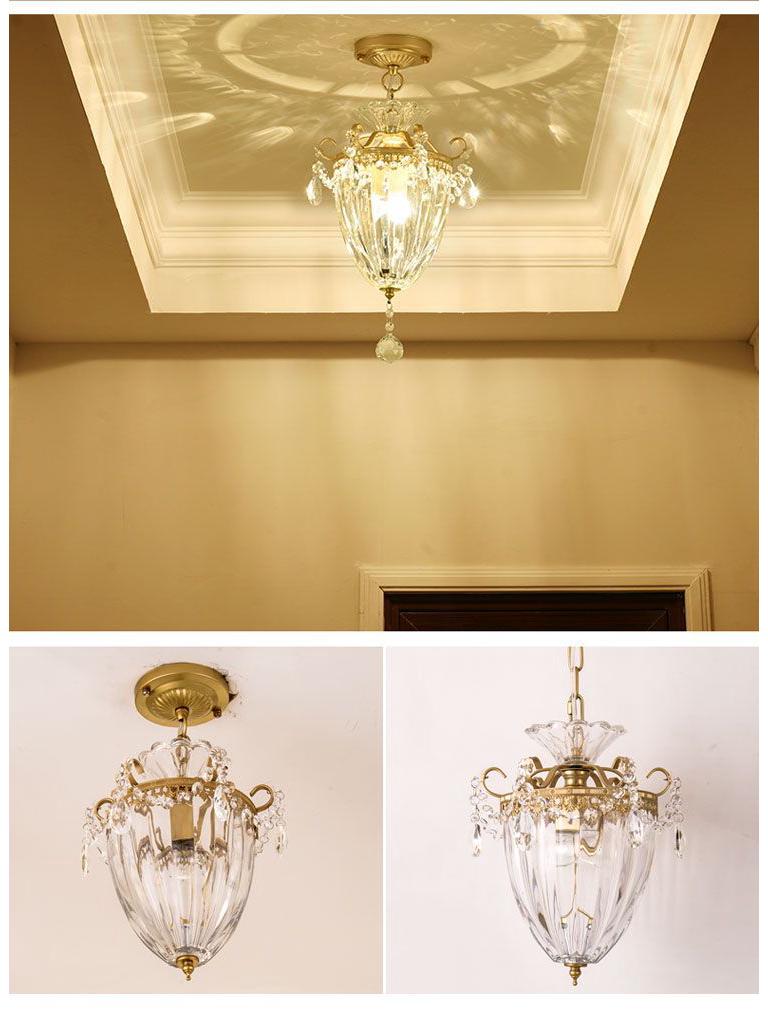 Crystal Chandelier for Bedroom, Hallway, or Living Room - European/American Style, 2025 Model