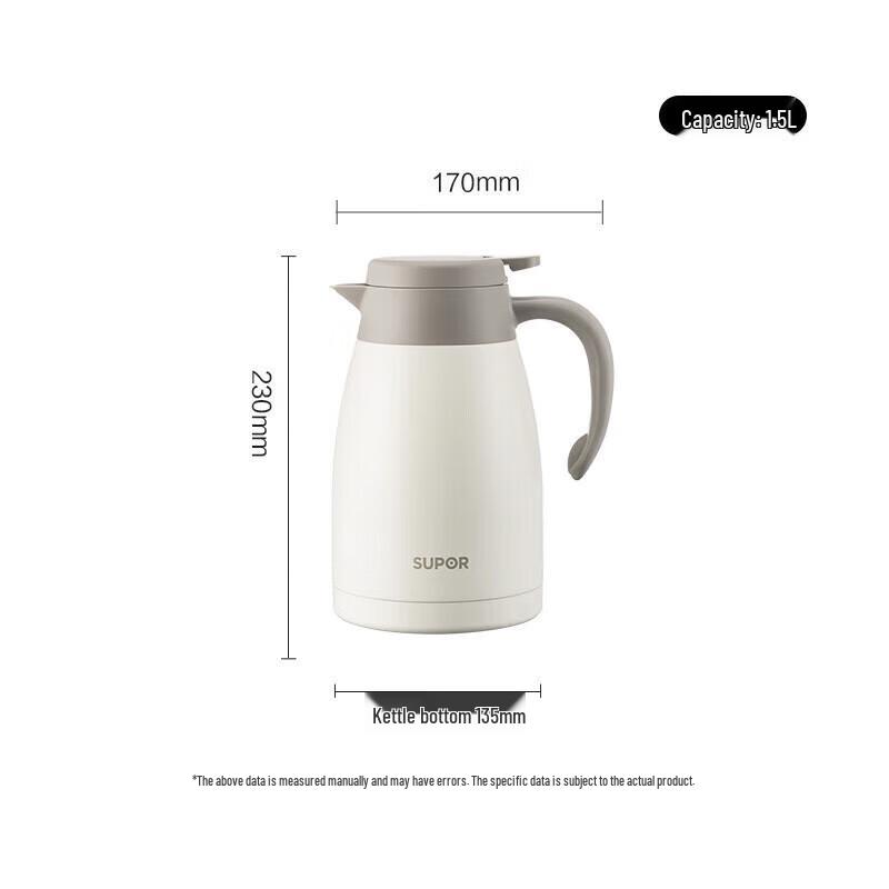 Supor 1,5L Vakuum-Thermoskanne aus 304 Edelstahl