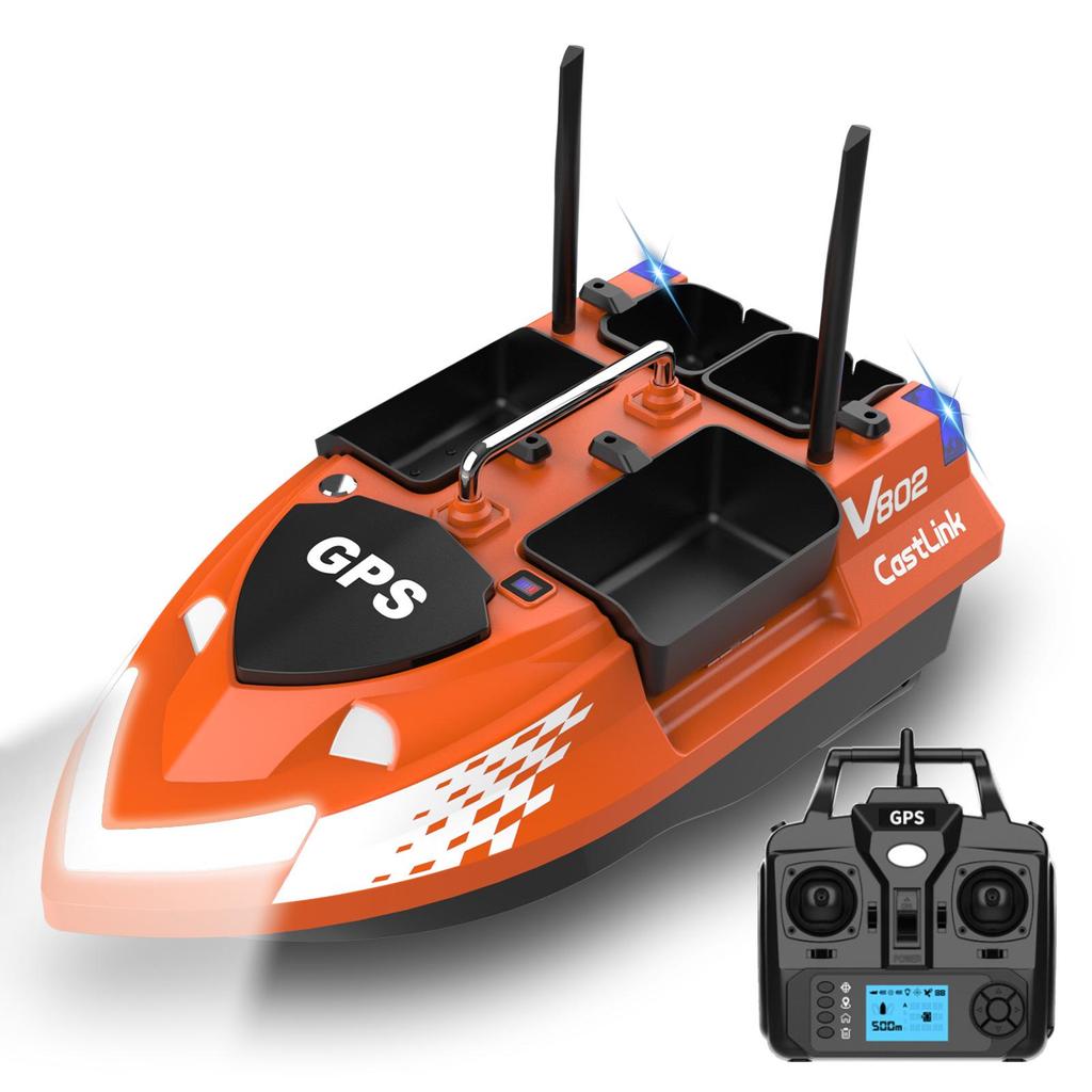 Smart Electric Remote Control Bait Boat with Automatic Return and Dispenser for Outdoor Fishing
