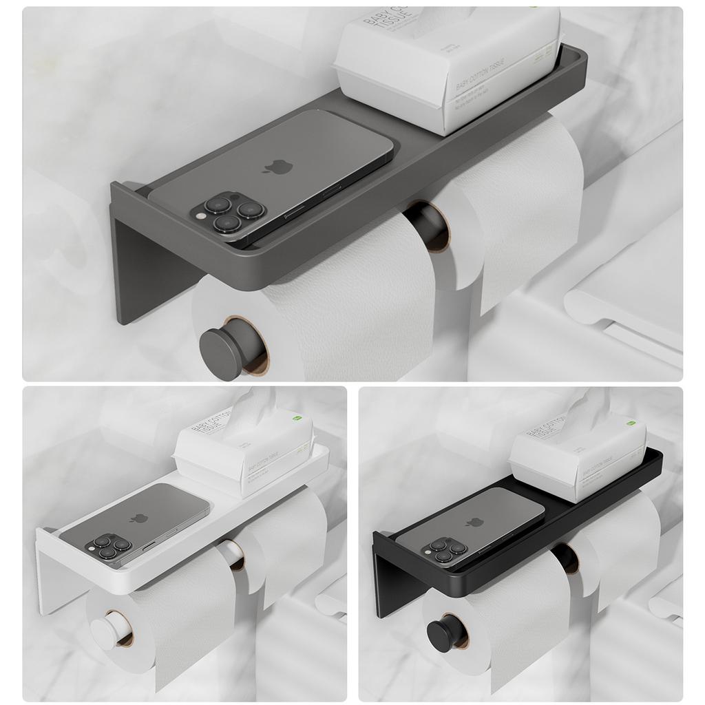 Toilet Paper Holder Aluminum Storage Rack Kitchen Towel Placement Of Seasoning Bottles Bathroom Wall Roll Of Paper Phone Storage
