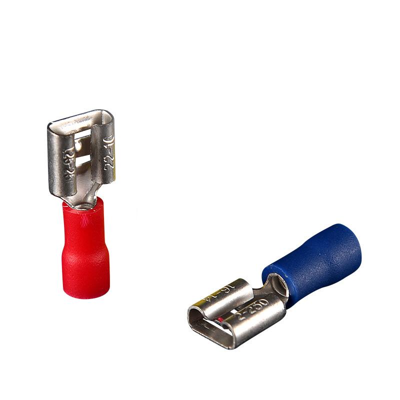 50PCS Cold-pressed Terminal Terminal Plug-in Female Pre-terminated Terminal Spring Copper Wire Lug