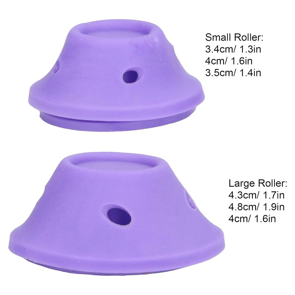 20 Pcs Soft Silicone Hair Curlers Set - Heatless Self Grip Curlers In Small and Large Sizes for All Hair Types, Portable and DIY Styling