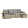 VidaXL Garden Lounge Set with Cushions 5 Pcs Beige Braided Resin 3325958