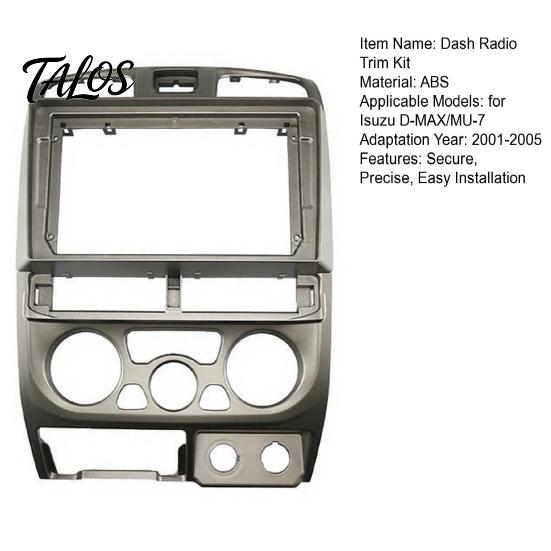 Dashboard Mounting Frame Dash Radio Trim Kit for Isuzu D-Max MU-7 2001-2005, Car Central Vehicle Housing Console Navigation Screen Panel Trim,