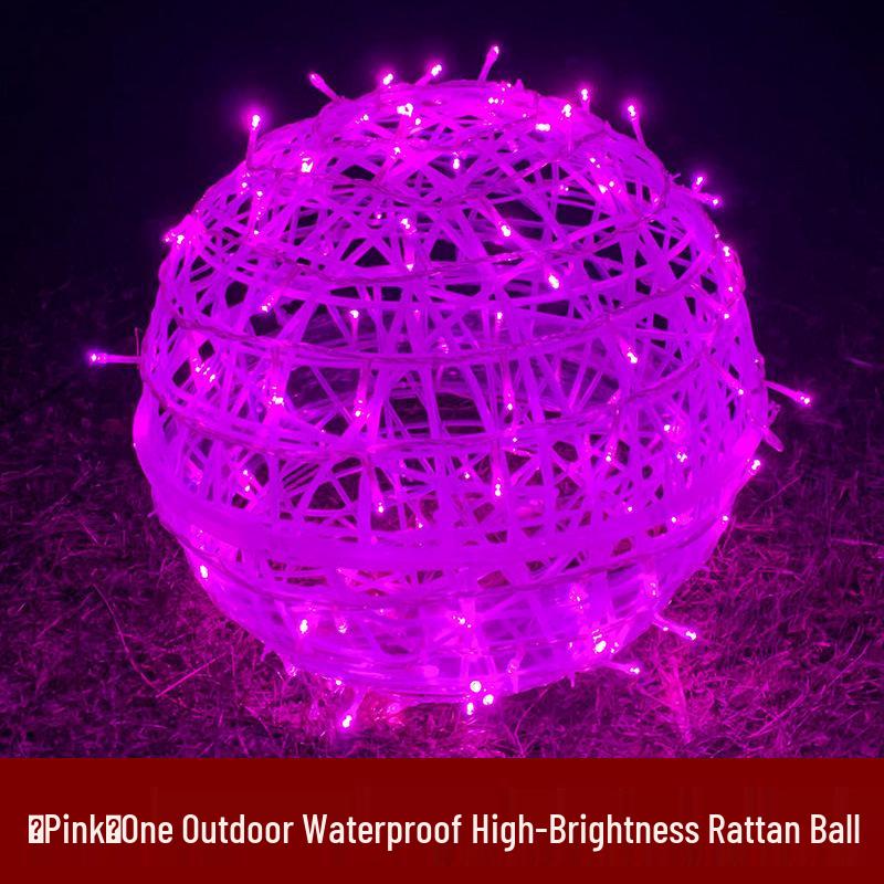 

Waterproof Outdoor Rattan Ball Lights - Garden, Courtyard & Christmas Decorations 1 to 5 Connection Cable