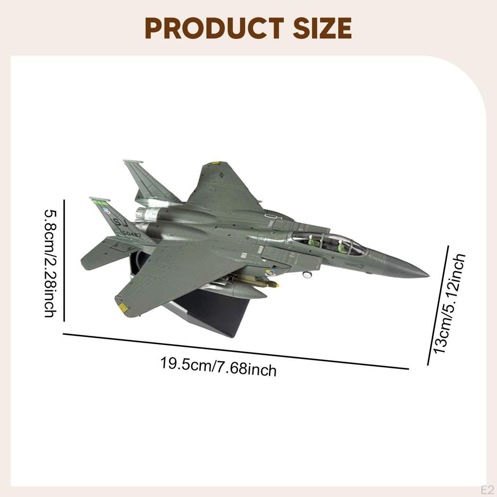 1:100 Scale F-15E Fighter Model Aircraft Collector Gift Collectible Souvenir Desktop