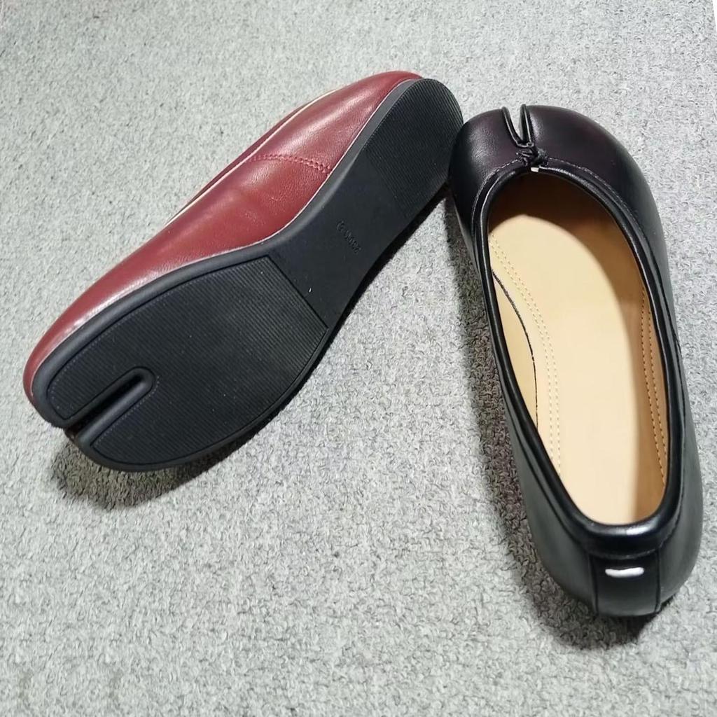 Spot Women's 2024 New Pleated Split-Toe Ballet Flats with Bow