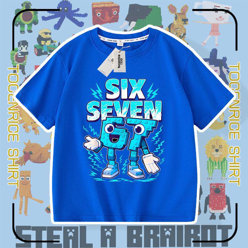 Steal a Brainrot No 67 Shan Hai Jing Short Sleeve T-Shirt for Men Women and Children Size 160 1460₽