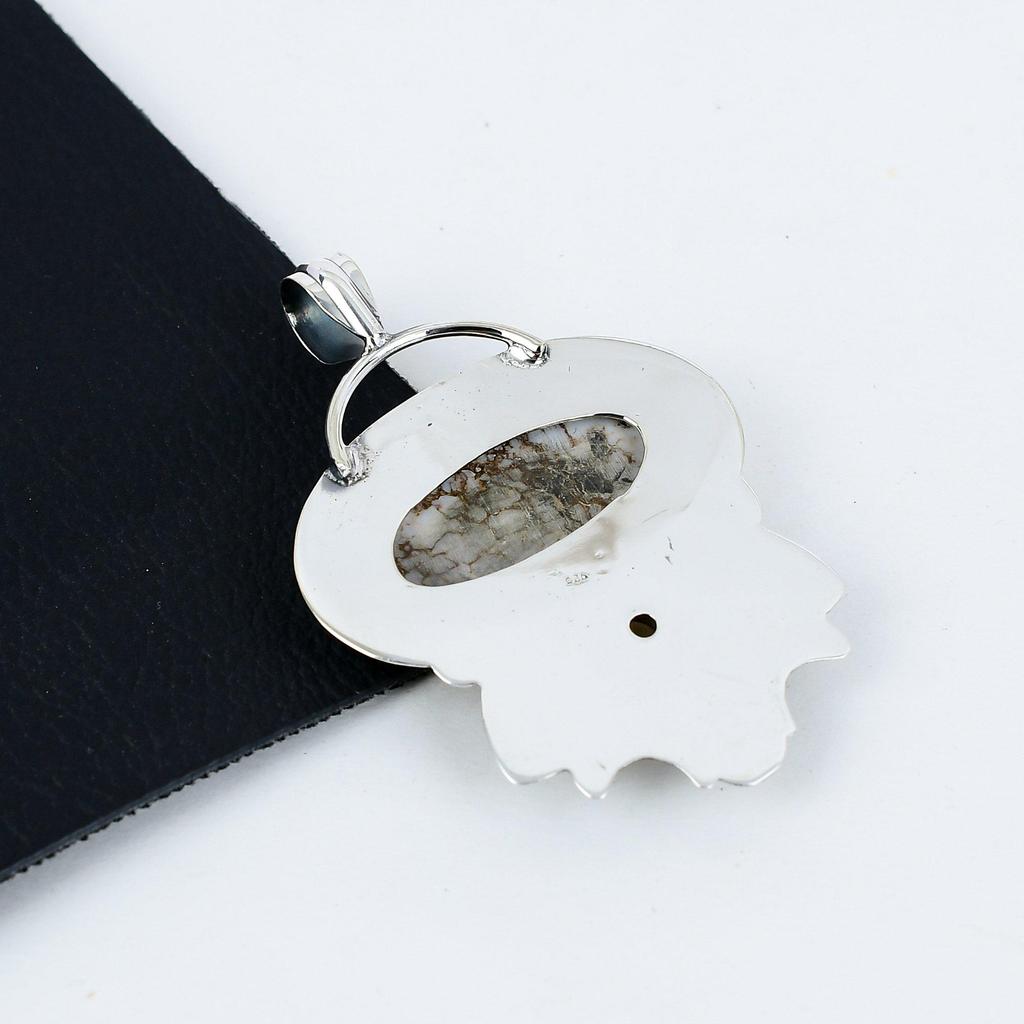 Wild Horse Jasper, Smokey Topaz Gemstone Silver Pendant In 925 Sterling Silver- Handmade Design, Everyday Wear Jewelry, Unique Pendant Easter Gifts