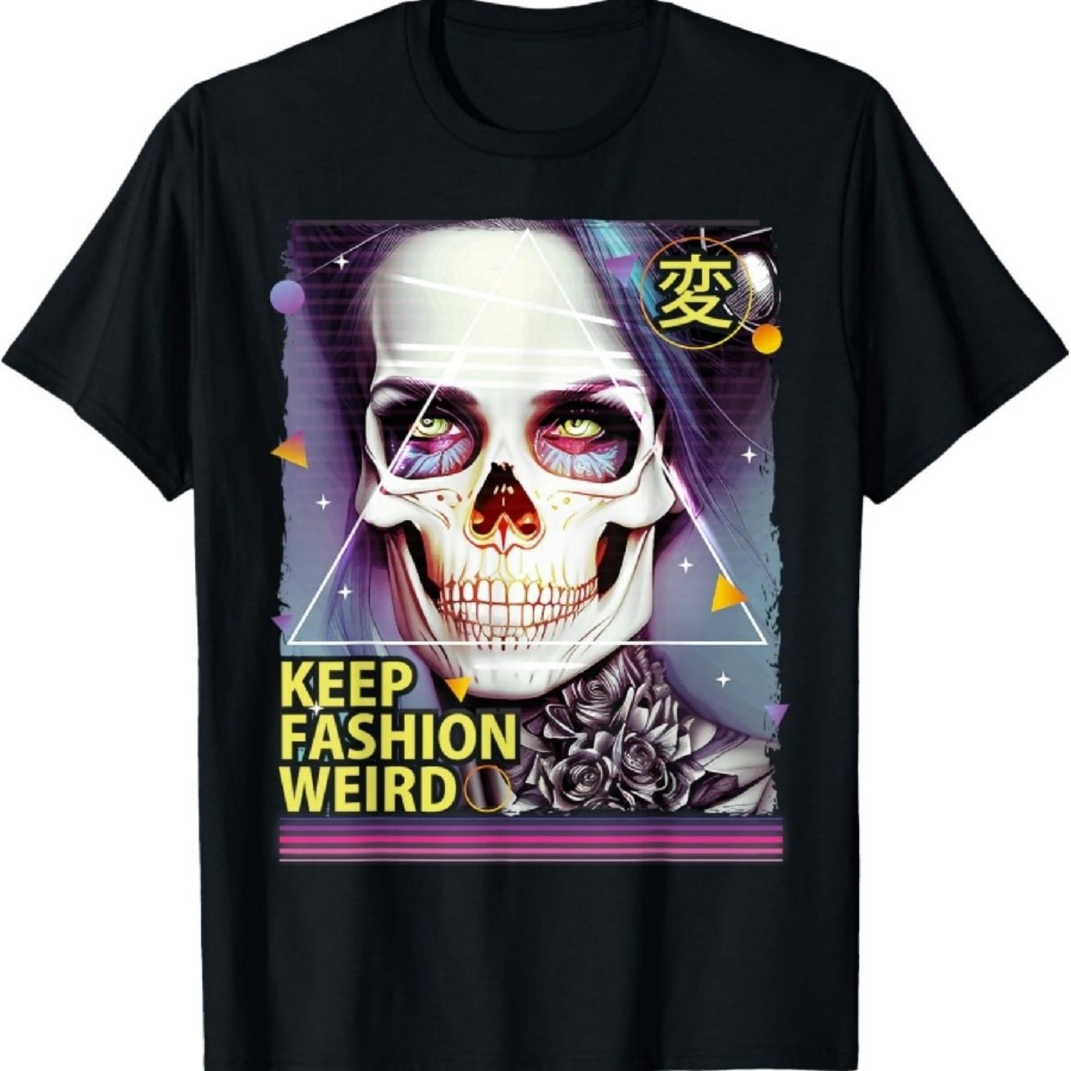 

Киберпанки Череп Японский Вейпорвейв Ретро Аниме и Манга Футболка XXXXXL чёрный