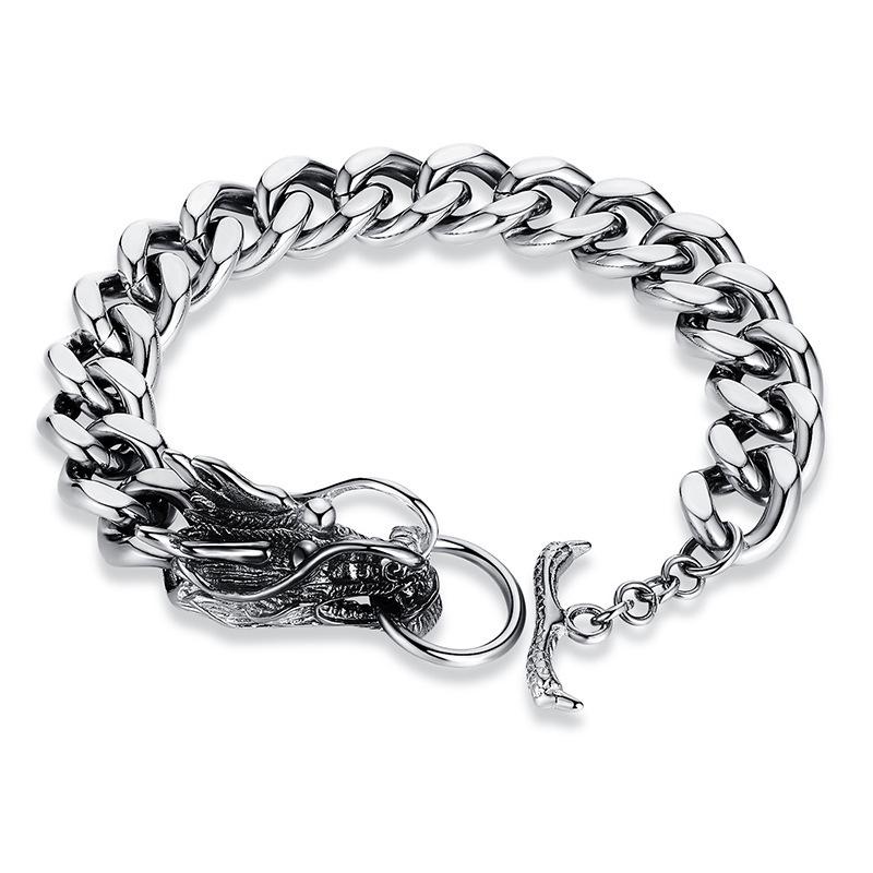Retro Dragon Head Bracelet: Hip Hop Punk Style for Men, Women & Kids