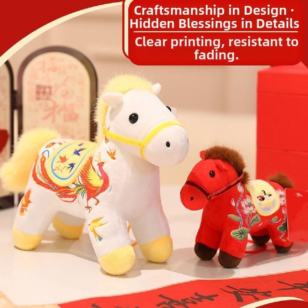 Mascot Dolls Stuffed Animal Keyring Cute Plush Horse Doll Pendant  Chinese New Year