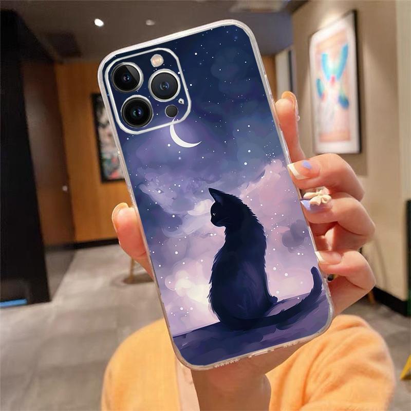 

Lovely Cat Phone Case Carcasa Funda For iPhone 17 Pro Max Air 16 15 14 13 Pro Max 15 16 Pro 15Plus Case iPhone 13ProMax