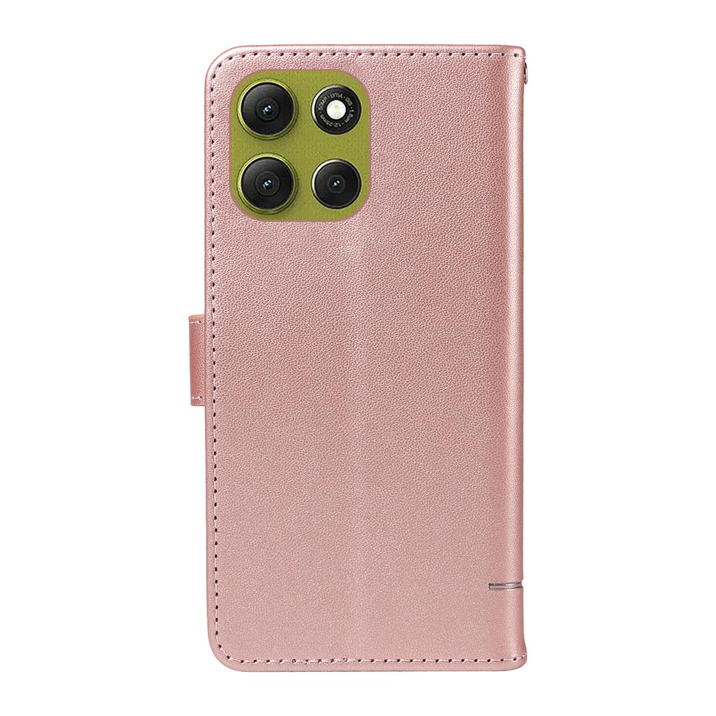 For Motorola Moto G86 5G/G86 Power 5G Case Cat Pattern Imprint Leather Phone Cover with Wrist Strap