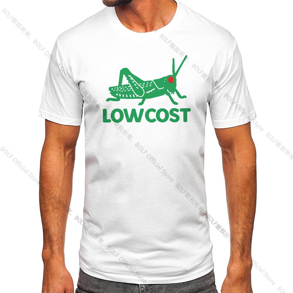 Men's The Lowcost Printed Funny T-Shirt 100% Cotton Oversized Casual Graphic Tees for Men Women Summer Tops