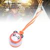Neck Fan Orange Cute Bear USB Rechargeable Portable Bladeless Quiet Handheld 3 Speeds Adjustable with Lanyard Necklace Fan for Outdoor