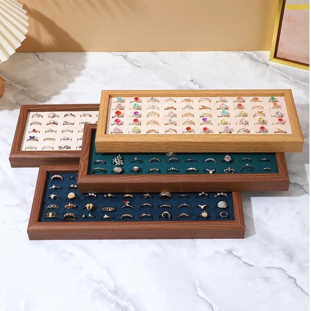 Velvet Fashion Jewelry Trays 50 Slot Stud Earrings Storage Rack Jewelry Storage Pallet  Show Case
