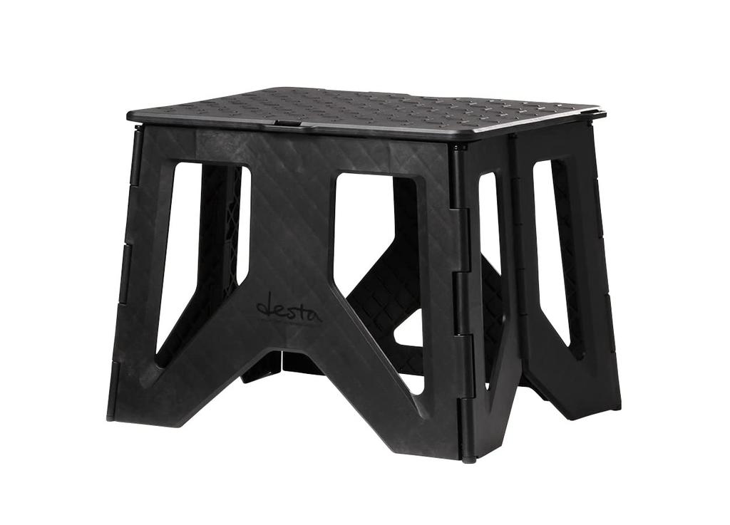 Hasegawa desta Compact Carbon Resin Step Stool, 1 Step, SCF-24 (24cm) (10180), Black