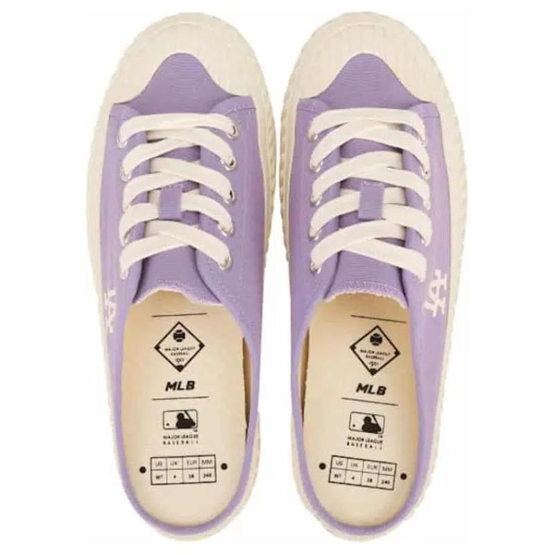 MLB Playball Mule Slip Resistant, Abrasion Resistant, Lightweight Low Top Canvas Shoes Women's Purple Sneakers 32SHS1011-07V