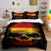 Skull with Spanish Flag Bedding Bedding Duvet Cover Set Duvet Cover Pillowcases Home Decor (1 * Duvet Cover 2 * Pillowcases, Without Duvet Insert)