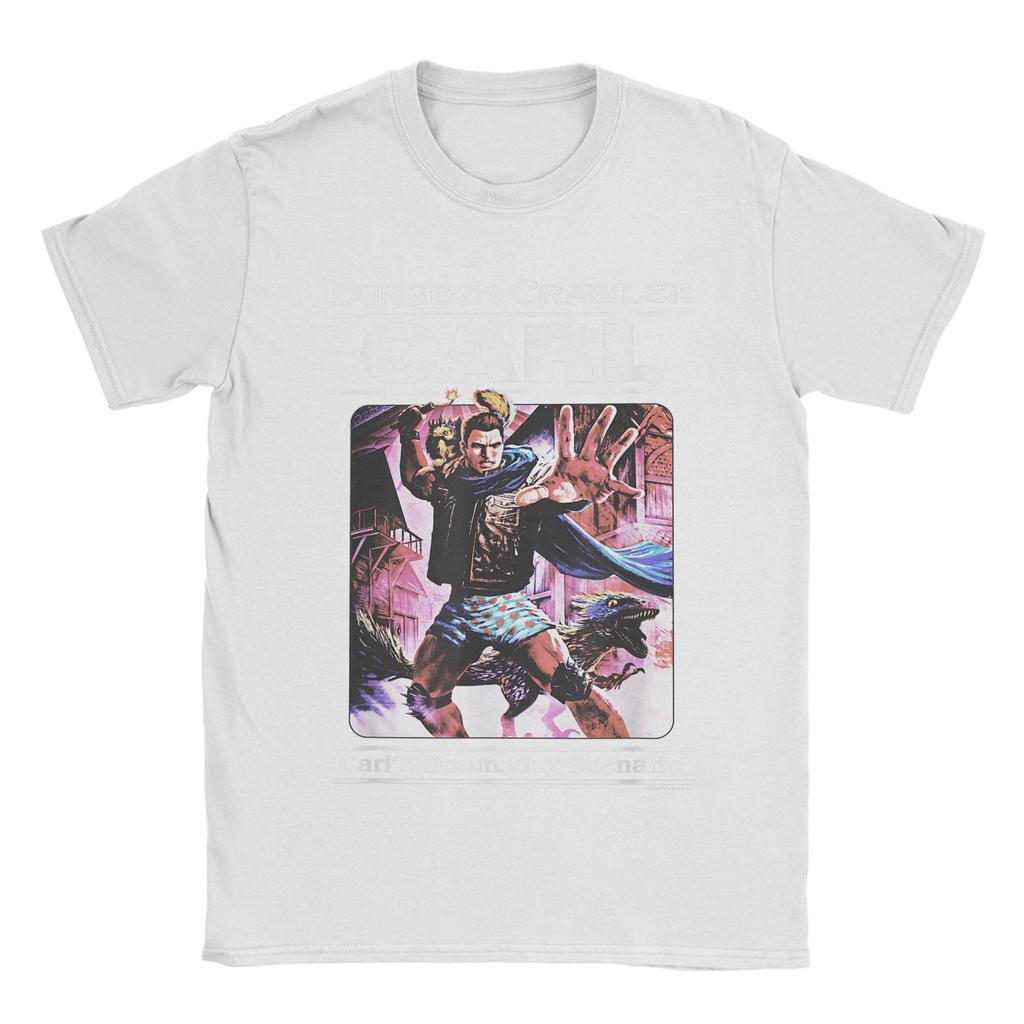 Novelty Dungeon Crawler Carl Paperback Illustration T-Shirt for Men Round Neck T Shirt  Short Sleeve Tee Shirt Summer Clothing