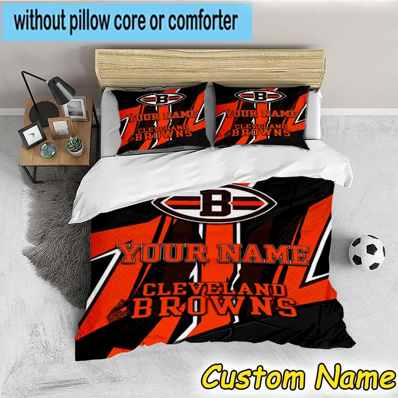 3pcs Custom Name Cincinnati Browns Legacy Bedding Set Includes 1 Duvet Cover & 2 Pillowcases for All Seasons Dormitory Home Decor Christmas gifts